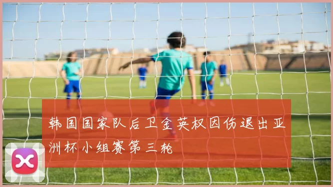 韩国国家队后卫金英权因伤退出亚洲杯小组赛第三轮