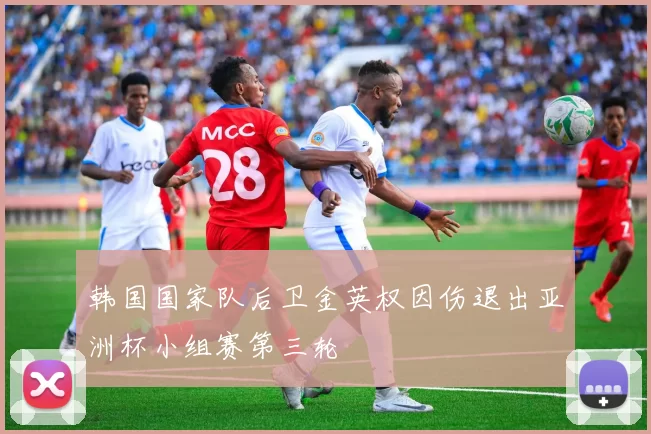 韩国国家队后卫金英权因伤退出亚洲杯小组赛第三轮
